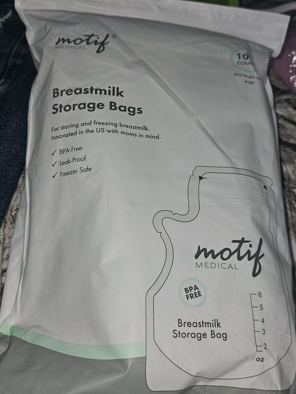 Motif Medical White Breastmilk Storage Bags – BPA-Free, Leak-Proof